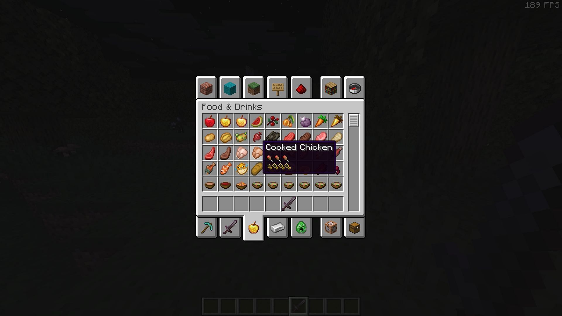 Apple Skin is a mod that shows various details about hunger, food items, and saturation (Image via Sportskeeda Gaming || Mojang Studios)